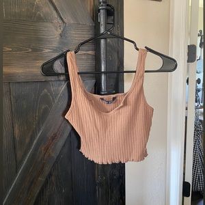 Cute brown crop top, size small